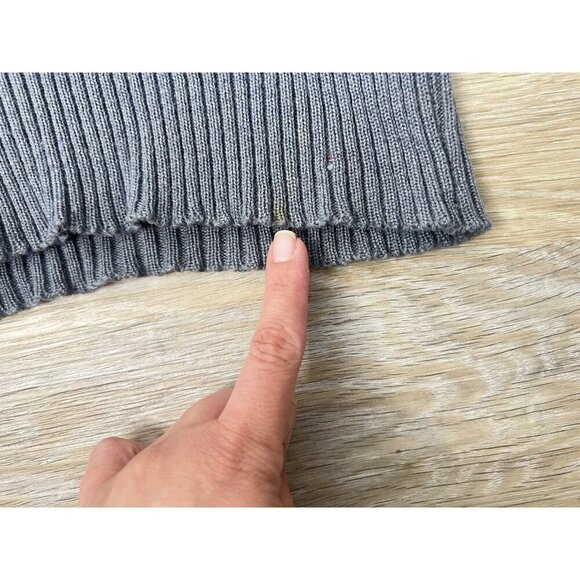 Vtg Fusalp France Knit Grey Sweater Winter Skiwear 70s Turtle Neck Small Ribbed - Picture 11 of 11